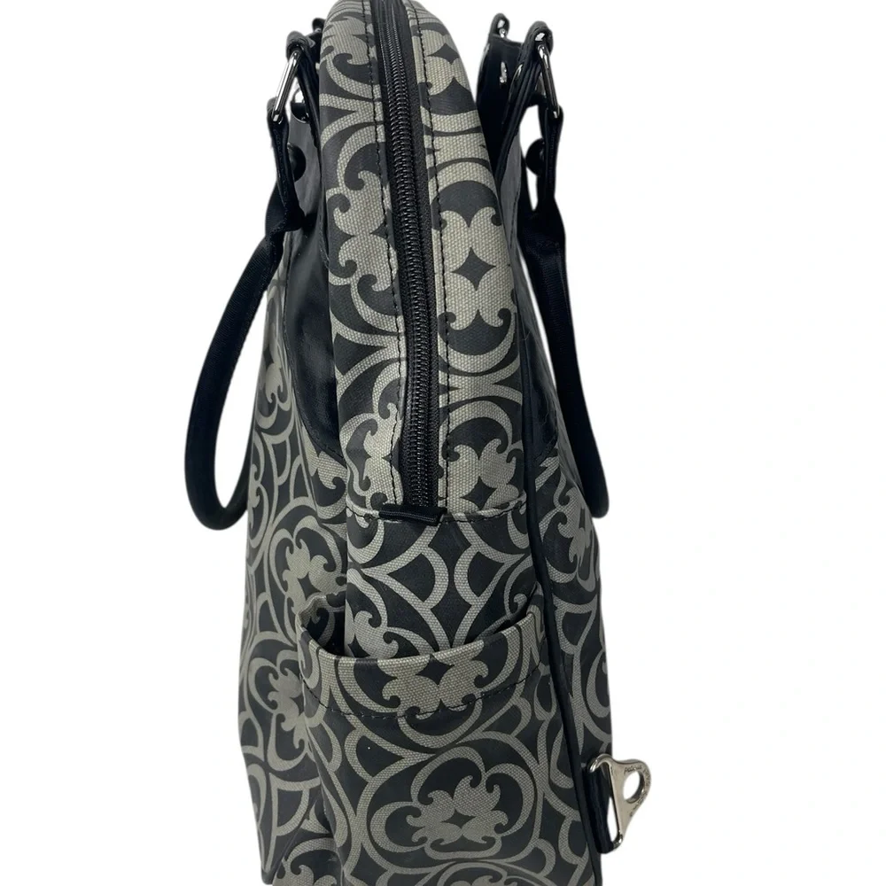 Petunia Pickle Bottom Baby Diaper Bag Black Grey - Picture 6 of 11